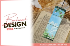 Sky view with flowers illustration bookmark png Product Image 1