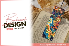 Vivid abstract circles psychedelic pattern bookmark Product Image 1