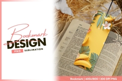 Paper tropical paradise banana leaves and flowers bookmark Product Image 1
