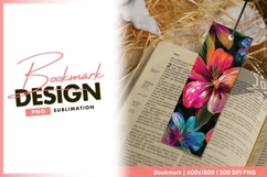 Colorful floral illustration bookmark png image Product Image 1