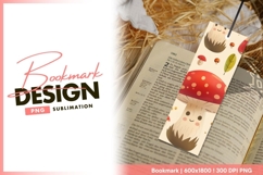 Cute mushroom cartoon illustration bookmark png Product Image 1