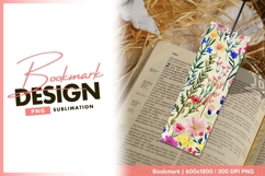 Colorful embroidered wildflower pattern bookmark png Product Image 1