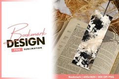 Black and beige abstract flowing ink art bookmark png Product Image 1