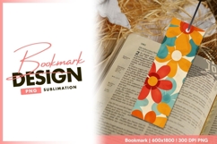 Retro floral pattern wallpaper design bookmark png Product Image 1