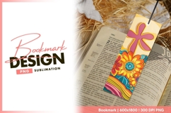 Cheerful floral illustration bookmark png Product Image 1