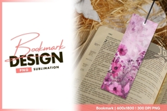 Pink floral bouquet bookmark png Product Image 1