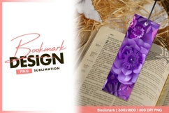 Purple paper flower backdrop png for bookmark Product Image 1