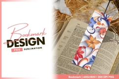 Colorful floral design paper cutout style bookmark png Product Image 1