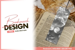 Elegant gray flower background for bookmark png Product Image 1