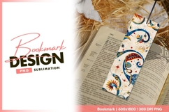 Elegant floral design bookmark png pattern Product Image 1