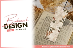 Textured floral beige vertical bookmark png Product Image 1
