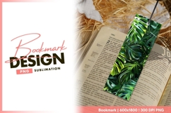 Lush green monstera deliciosa leaves background bookmark png Product Image 1