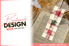 Christmas plaid background bookmark png design Product Image 1