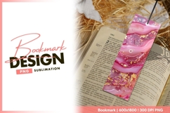 Abstract pink and gold ink fluid artwork bookmark png Product Image 1