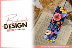 Vivid floral bouquet dark background bookmark png Product Image 1