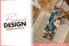 Floral artwork watercolor background design bookmark png Product Image 1