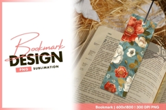 Elegant floral design pattern for bookmark png Product Image 1