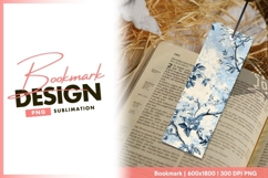 Blue botanical antique pattern for background or bookmark Product Image 1