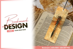 Dragonfly illustration on textured background bookmark png Product Image 1