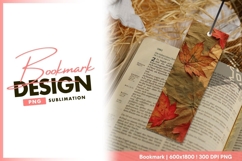 Autumn maple leaves colorful vertical bookmark Product Image 1