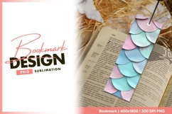 Pastel scales mermaid pattern bookmark png design Product Image 1