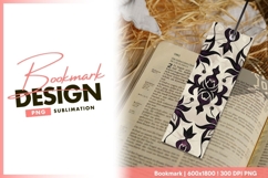 Ornate purple and black seamless bookmark png Product Image 1