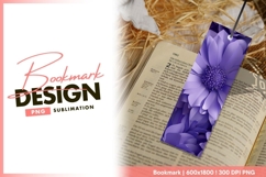 Purple flower petals abstract digital art bookmark png Product Image 1
