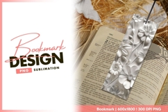 Elegant white flowers 3d rendered background bookmark png Product Image 1