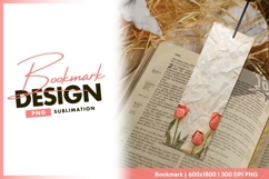 Origami tulips on crumpled paper background bookmark Product Image 1