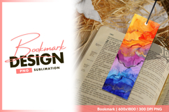 Colorful abstract fluid art bookmark png Product Image 1