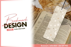 Floral moon seamless pattern bookmark png Product Image 1