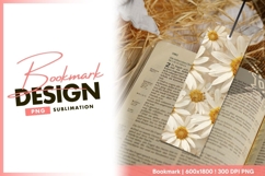White daisy flower background for bookmark png Product Image 1