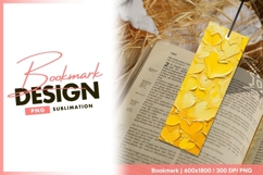 Yellow palette knife heart painting background bookmark png Product Image 1