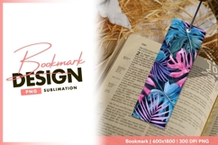 Tropical foliage seamless pattern bookmark png Product Image 1