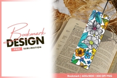 Colorful floral pattern bookmark png Product Image 1