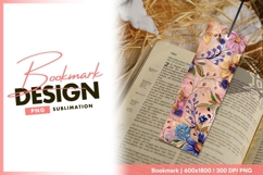 Colorful floral art texture bookmark png Product Image 1