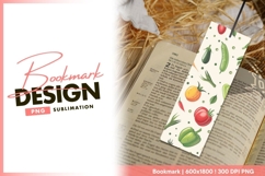Fresh vegetables pattern healthy food illustration bookmark Product Image 1