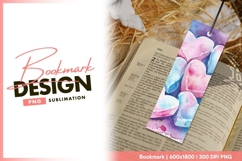 Watercolor hearts bookmark png design illustration Product Image 1