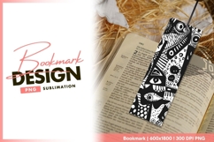 Abstract black white pattern with eyes bookmark png Product Image 1