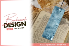 Blue floral textured background png for bookmark Product Image 1