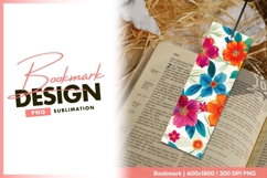 Colorful floral pattern bookmark png Product Image 1