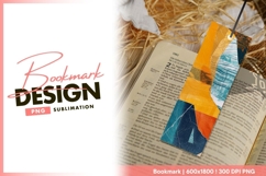 Abstract collage texture yellow blue orange teal bookmark Product Image 1