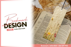 Floral field on wrinkled paper bookmark png Product Image 1