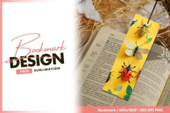Insect bookmark design with an open book bookmark png Product Image 1
