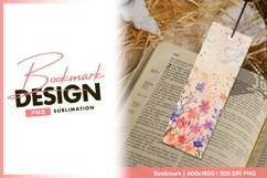 Floral watercolor bookmark on bible bookmark png Product Image 1