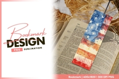 Patriotic watercolor bookmark with bookmark png Product Image 1