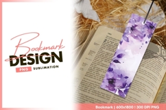Watercolor floral bookmark on bible bookmark png design Product Image 1