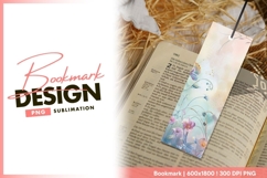 Floral bookmark design on open bible book bookmark Product Image 1