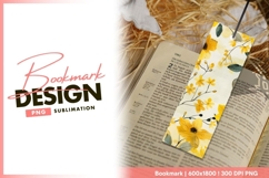 Floral bookmark design sublimation png Product Image 1