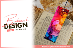 Vibrant alcohol ink abstract painting bookmark png Product Image 1